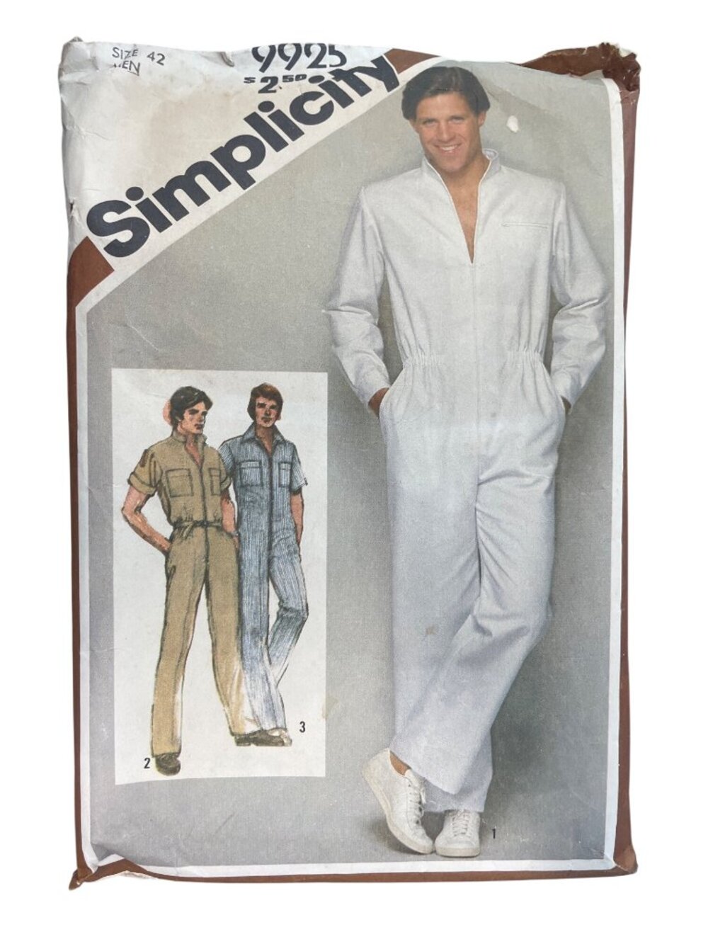 Vintage 80s Simplicity 9925 Mens Jumpsuit Sewing Pattern Size 42 Dressmaking CUT